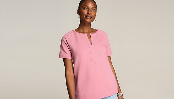 Peach Collar T-Shirt