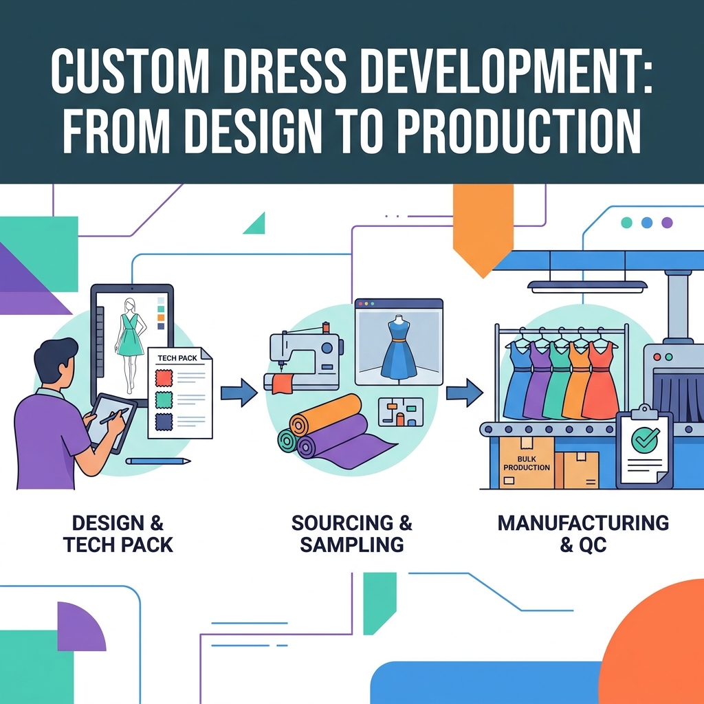 How to Develop Custom Dresses for Your Fashion Brand: From Design to Production