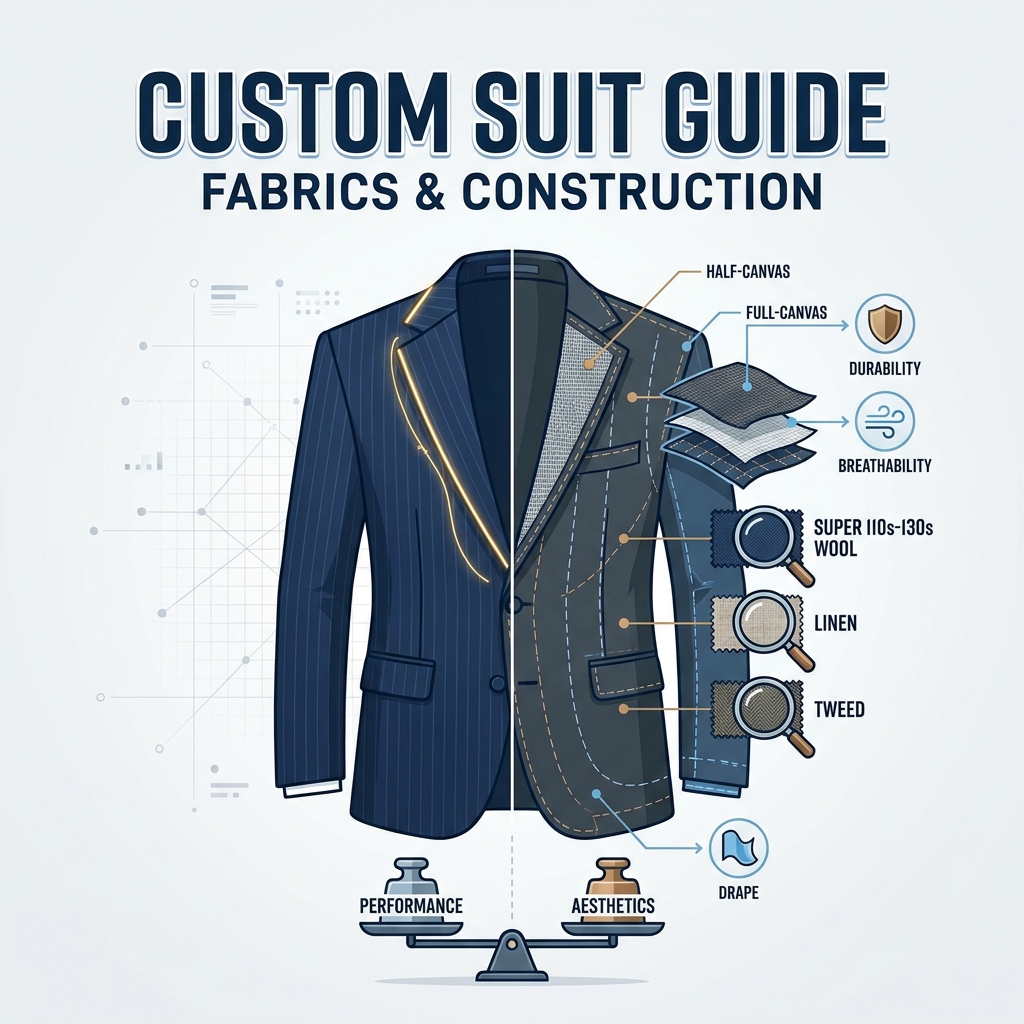 How to Choose Fabrics and Construction Methods for Custom Suits